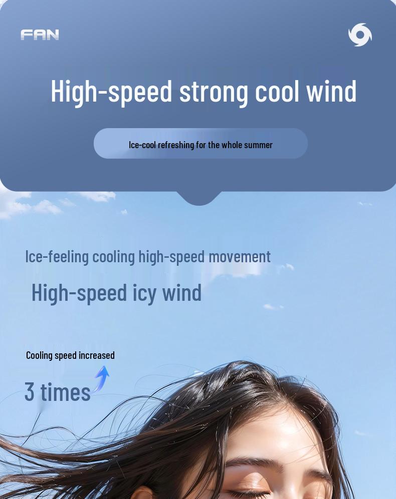 USB Handheld Fan with 100-Speed Digital Display for Outdoor Use – High-Speed Turbine Small Fan for Students