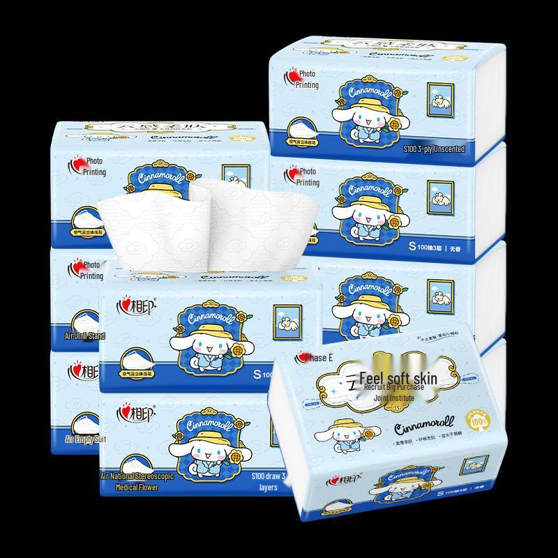 Heart Seal Sanrio Cloud-Feel Embossed Facial Tissues
