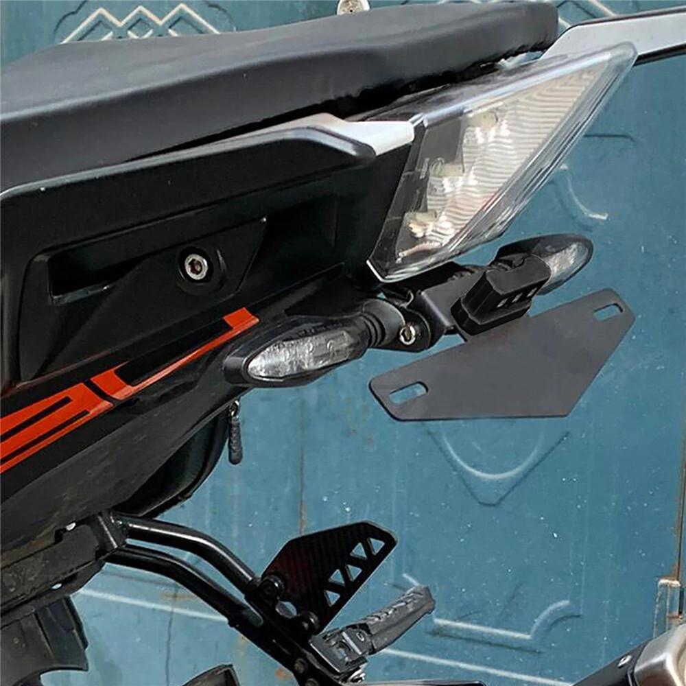 Motorcycle Rear License Plate Holder Fender Eliminator Tail Tidy Frame Mount Bracket For KTM DUEK 125 250 390 Duke390 2017-2025