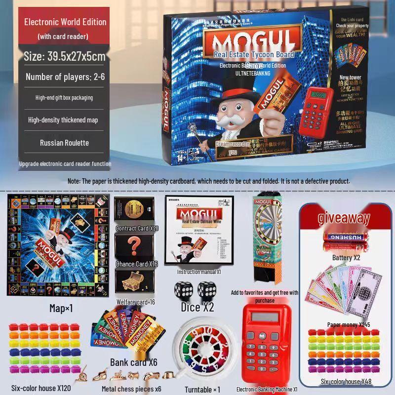 QiuQiao Luksusowa gra planszowa Monopoly