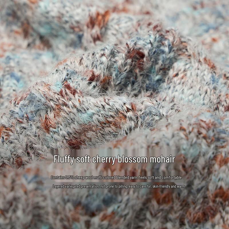 INMAN Women's Mohair Blend Hooded Duffle Cardigan Sweater