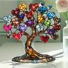 Heart Tree Ornament Desktop Acrylic Decoration, Multi-Color Love Hearts Tree, for Home Table Decor, Nurseries, Home Desk Living Room Decoration