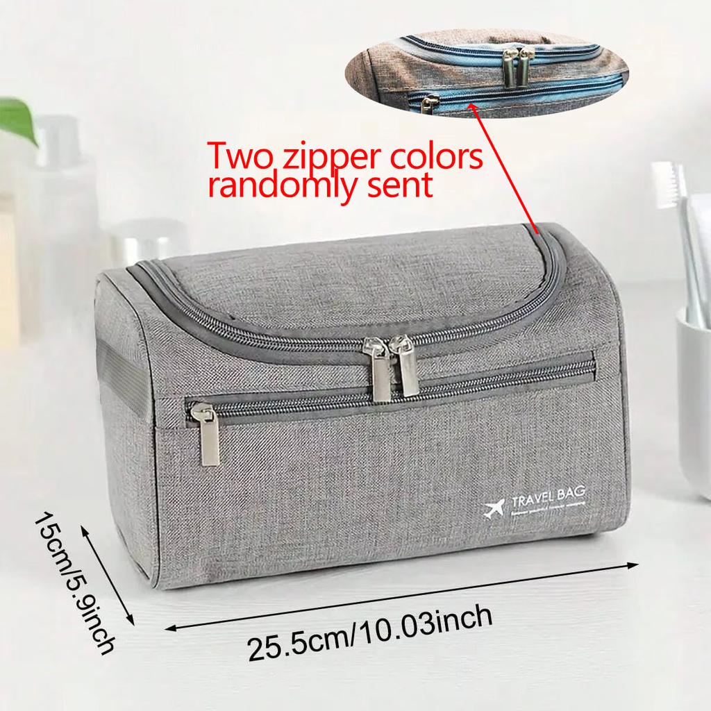 1pc-Travel Men's Hook Up Wash Bag, Cationic Waterproof Storage, Wash and Makeup Bag, Large Capacity