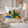 Food Illustration Cushion Cover Anti-dustmite Pillowcase Invisible Zipper Silky Short Plush Sofa Cushion Cover