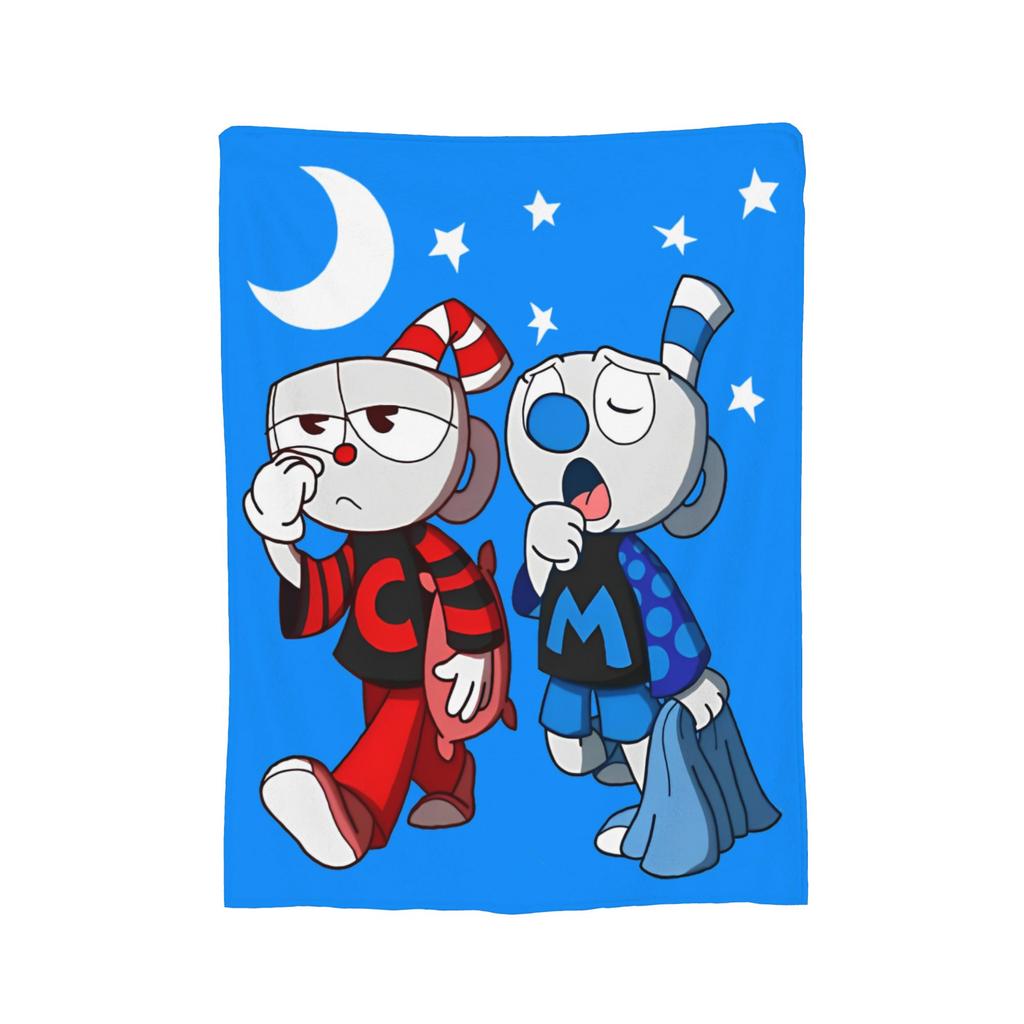 Cupheads Video Game Art Blankets Flannel Super Warm Throw Blankets for Outdoor Travel Bedroom Quilt