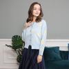 Women's Autumn-Winter Chrysanthemum Embroidered Knitted Cardigan - Casual, Simple, Fashionable, Elegant Sweater