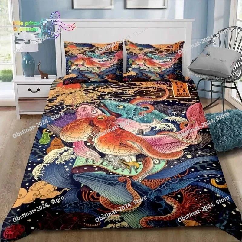 Japanese Style Scenery Art Bedding Set Single Twin Full Queen King Size Bed Set Adult Kid Bedroom 3D Print Bedding Gift