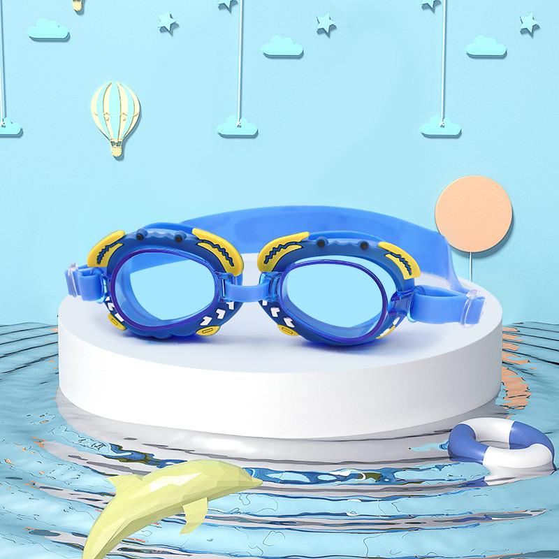 

Childrens Waterproof Swimming Goggles With Antifog Pc Lenses For Kids Pool Fun синий