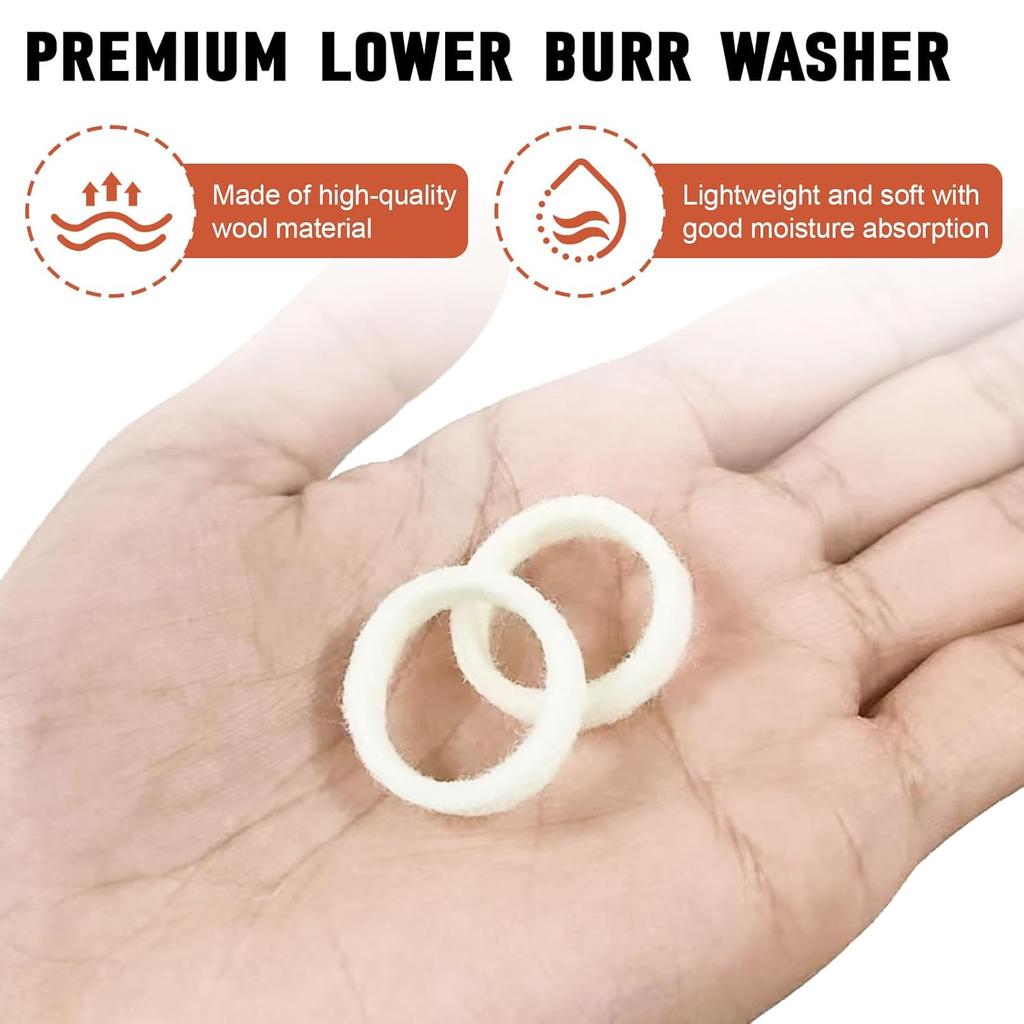 Felt Washer Lower Burr BES870XL for Breville Espresso Machine Grinders, SP0001575 Replacement Accessories for Breville Barista Express