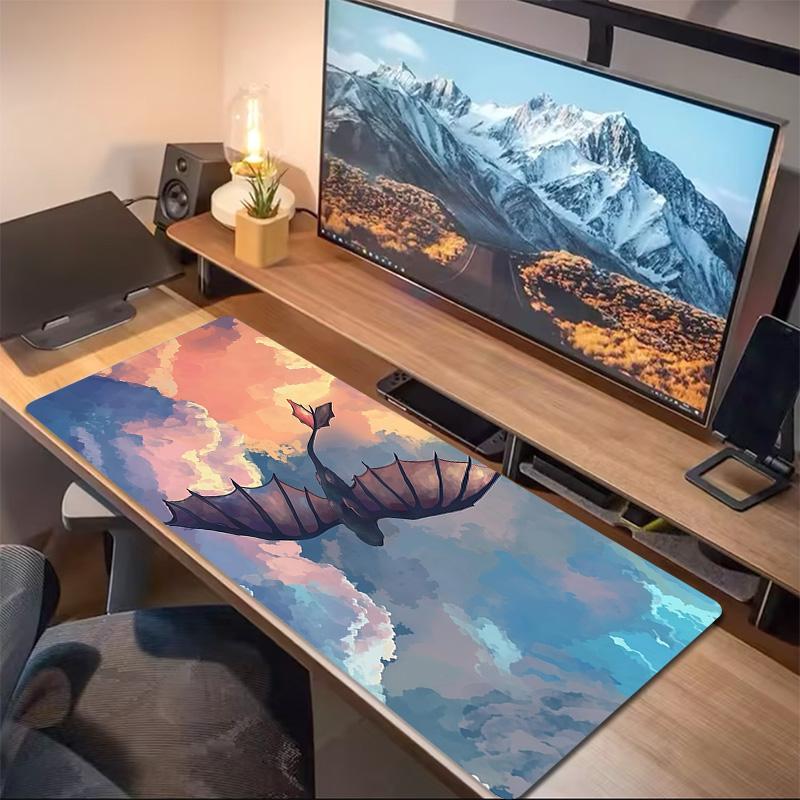 How to Train Your Dragon Print Cushion Non-slip Laptop Tablet Big Mousepad XXL Mat Mini PC Playmat With Lock edge