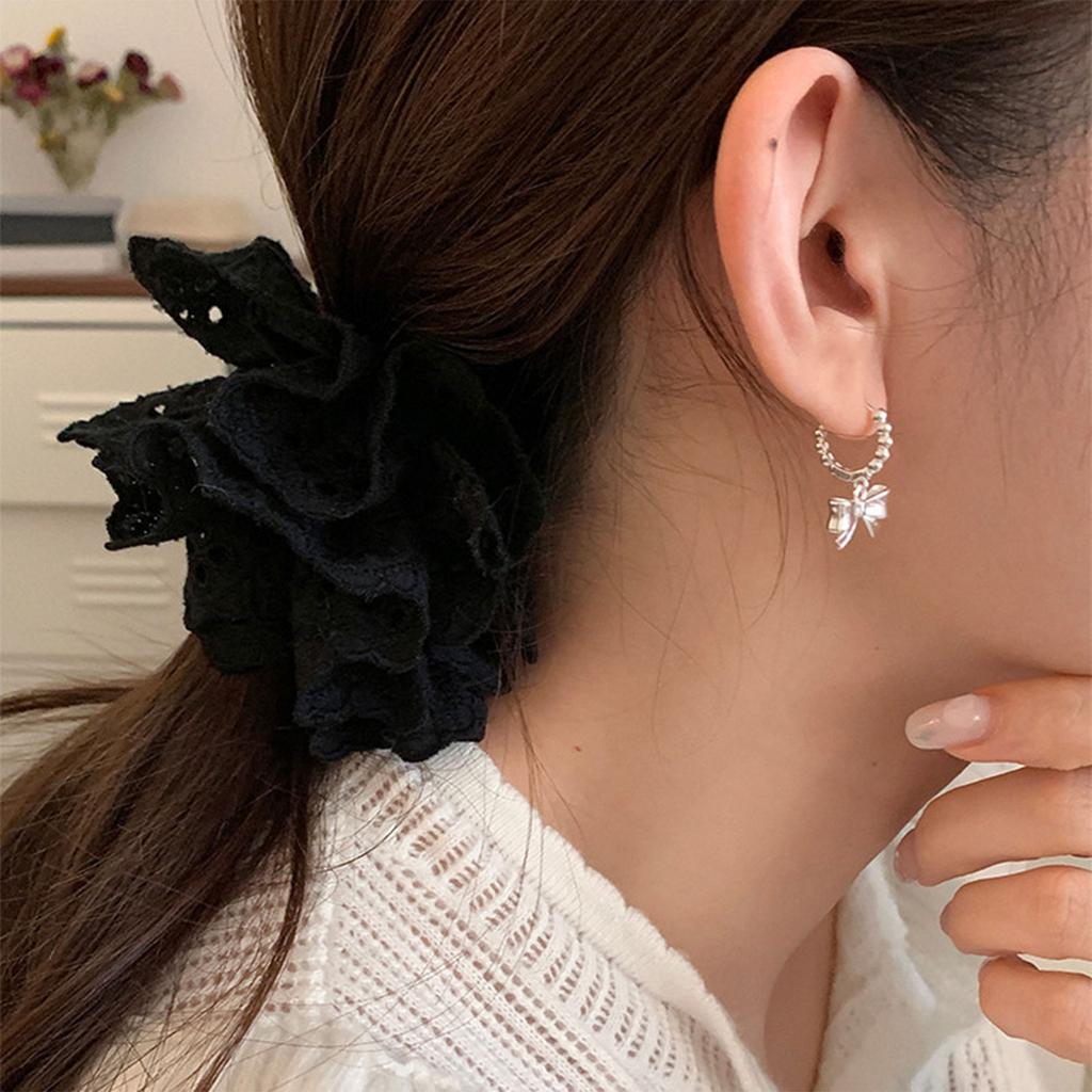 Delicate Bowknot Hoop Earrings Fashion Dangle Earrings Unique Gift for Fashionable Women and Girls