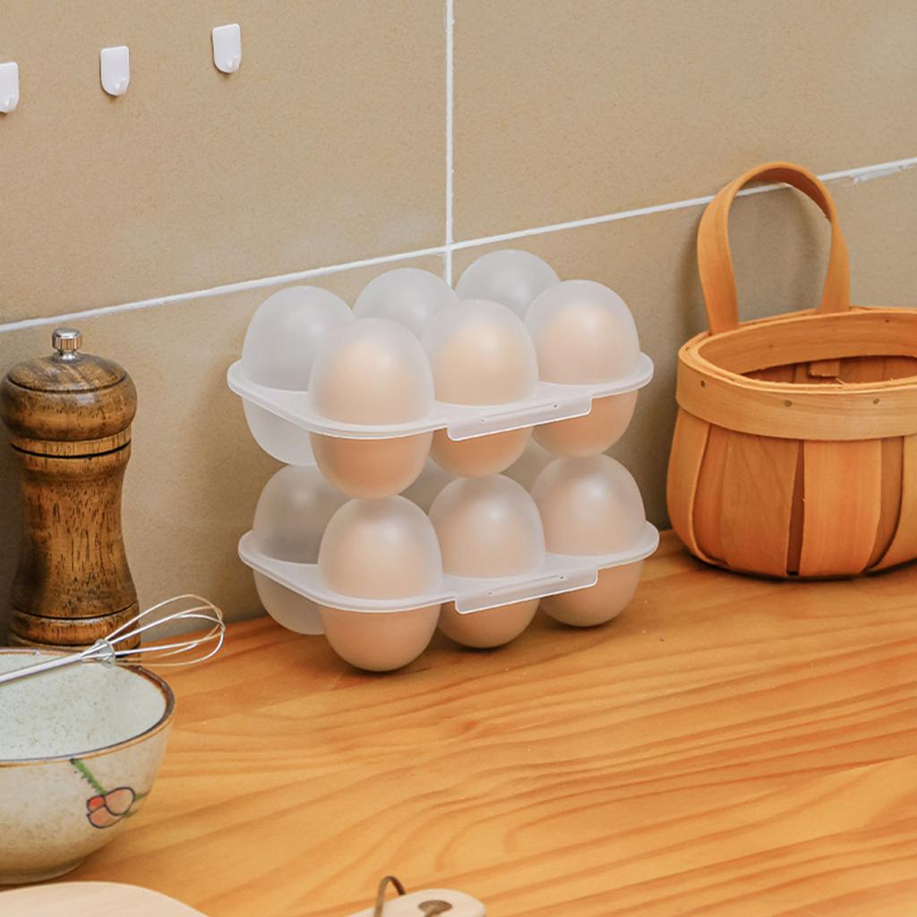 Dustproof 6Grid Eggs Boxes with Lid Keep Your Eggs Freshes Clean Eggs Storage Container Transparent Eggs Holder Home Use