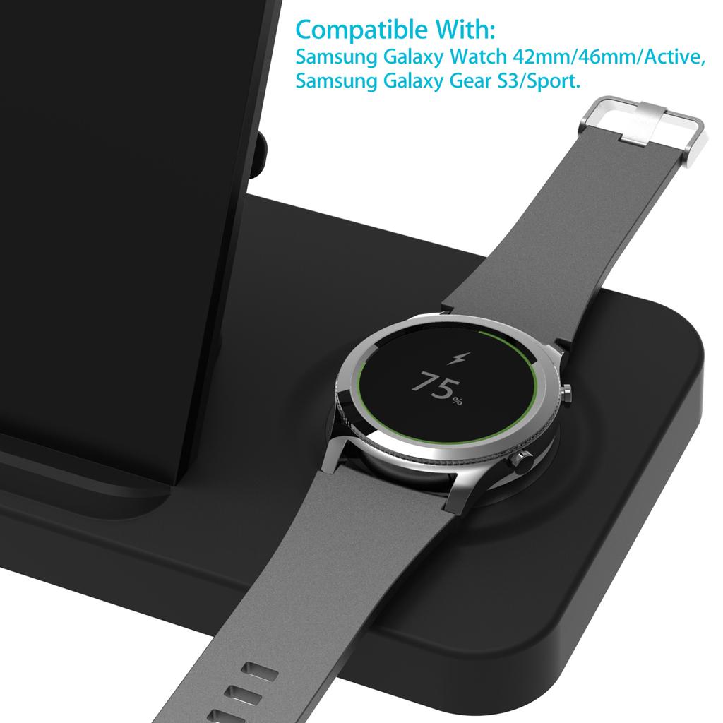 F16 Wireless Charger 5 In 1 Wireless Charging Station for Multiple Devices 15W Fast Charging Dock