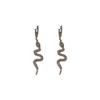 Silver Needle Diamond Geometric Serpentine Long Earrings European and American Light Luxury Personality Earrings Fashion Temperament Earrings Women
