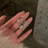 Exquisite Romantic Zircon Snowflake Tassel Dangle Earrings for Women Christmas Sweet Fashion Crystal Stud Earrings Jewelry Gifts