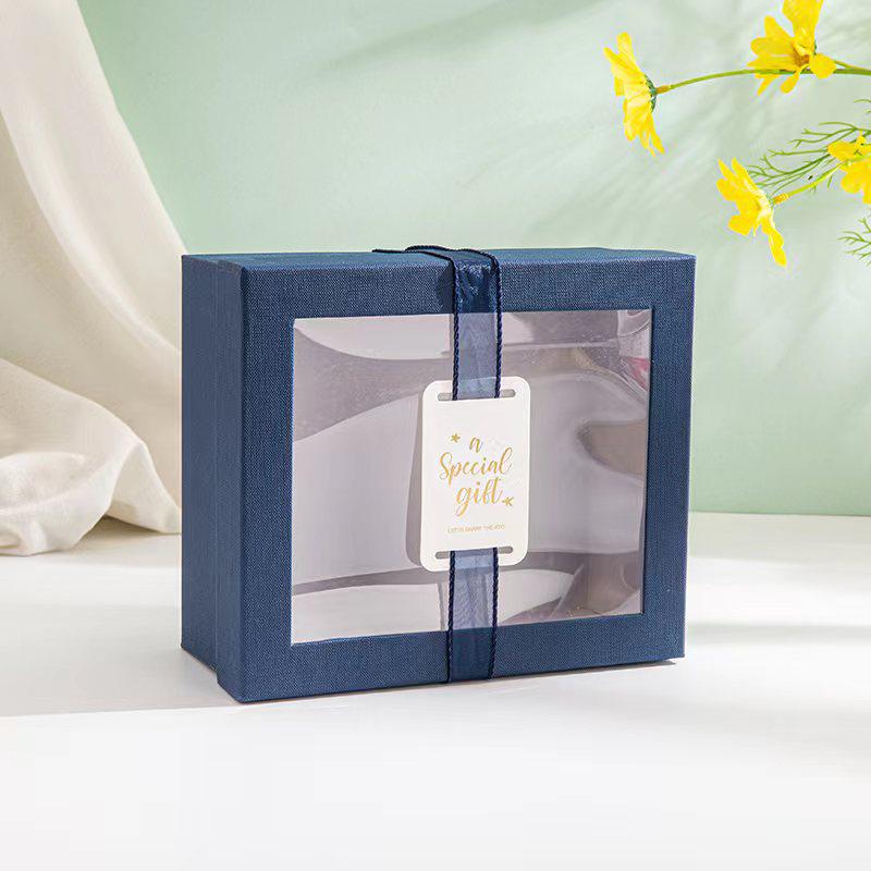 Transparent Lid and Base Gift Box for Bridesmaid, Lipstick, Birthday, Christmas & New Year Gifts