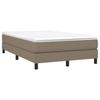 Cadre de lit avec matelas - Maison Exclusive - 120x190 cm - Tissu taupe - Relaxation maximale