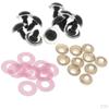 10x Glitter Safety Teddy , 24mm