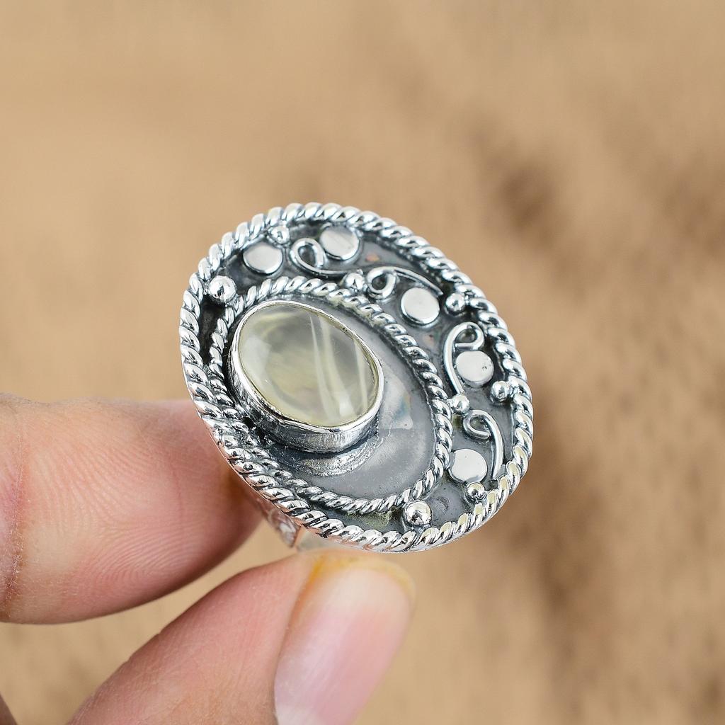 925 Silver Oval Botswana Agate Gemstone Anniversary Birthday Unique Wife Ring