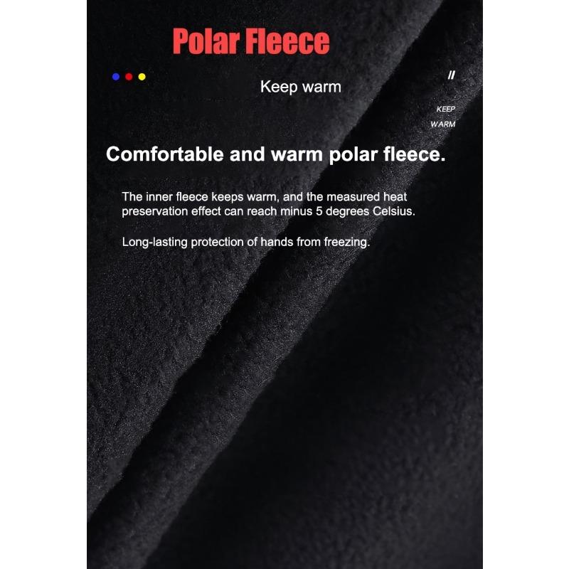 Men's Winter Outdoor Warm Gloves, Windproof Waterproof Touch Screen Gloves, Non-slip Cold Gloves, for Outdoor Running Riding Skiing Fishing Driving