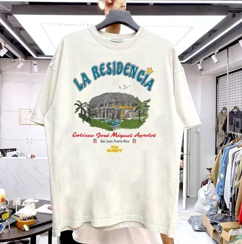 

New Bad Bunny Tour 2025 short sleeve natural color shirt Reprint S-5XL Unisex T-Shirt L