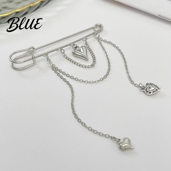 Women Clothing Pin Brooch Safety Link Chain Tassel Sweater Shawl