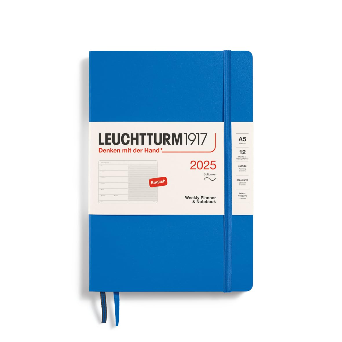 

Leuchtturm 2025 January Soft Officially Imported Planner, Start, A5, Weekly, Sky, 370757,