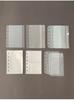 A7 6-Hole Loose Leaf Pockets Set PP Photo Album Refill Pages & PVC Zipper Bags for Planner Notebook Binder Accessories