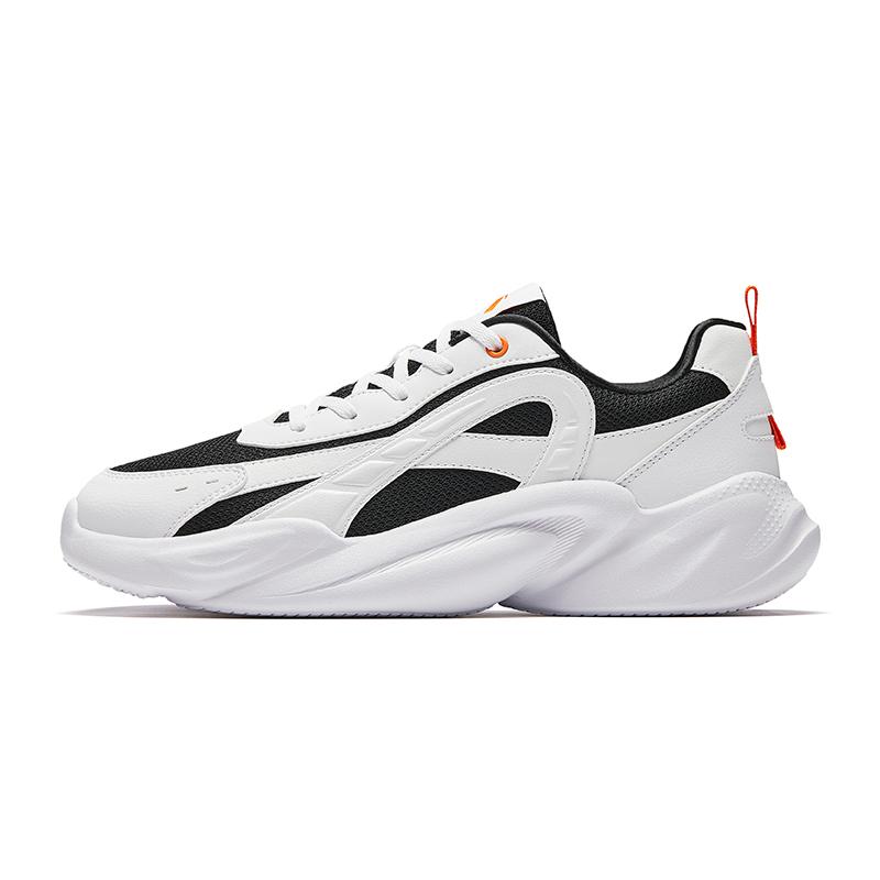 

new Anta Cushioning And Breathable Low Top Casual Shoes Men s Black White 43