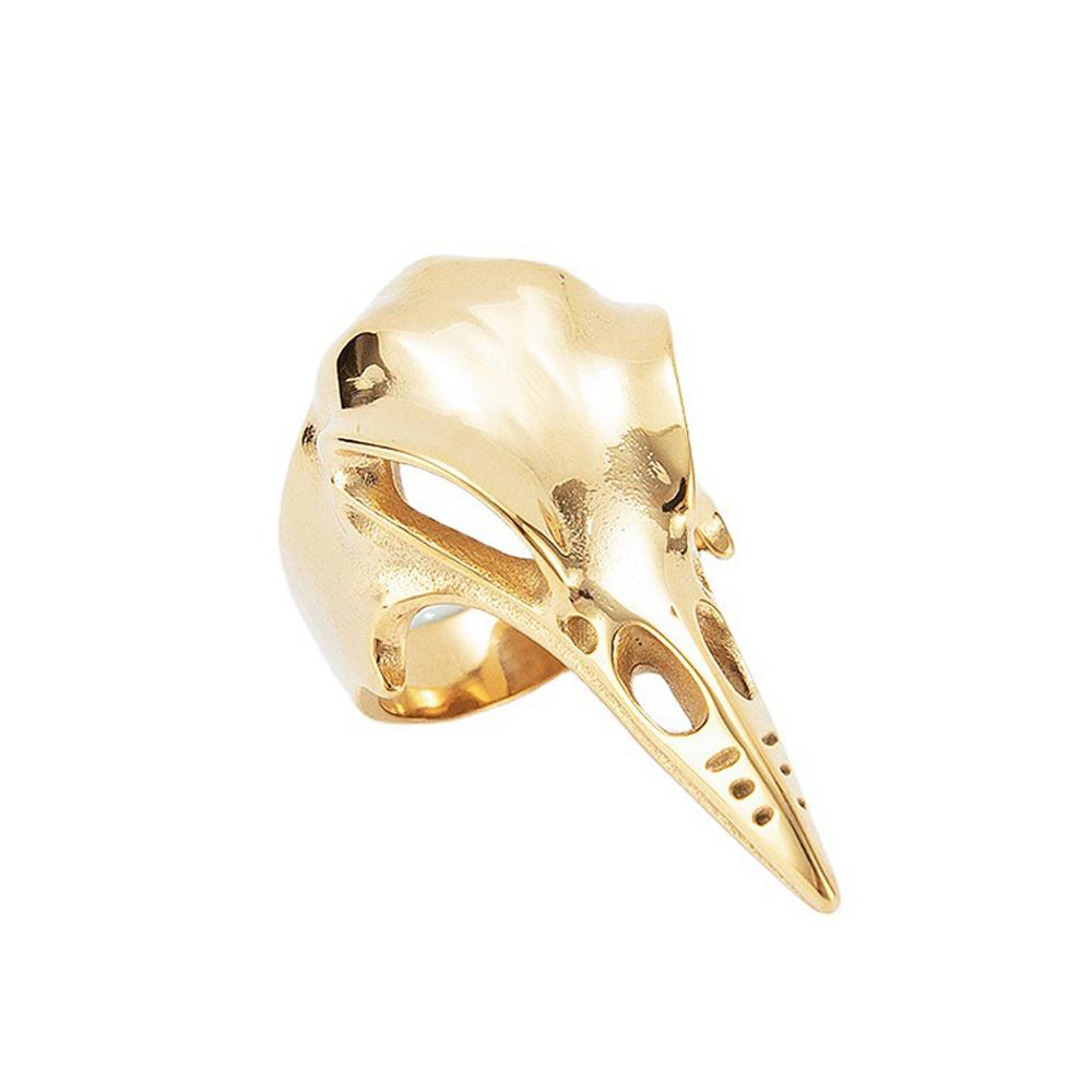 

High Polish Viking Black Crow Skull Ring Gothic Vintage Stainless Steel Animal Ring for Men Women Biker Amulet Jewelry Wholesale 13