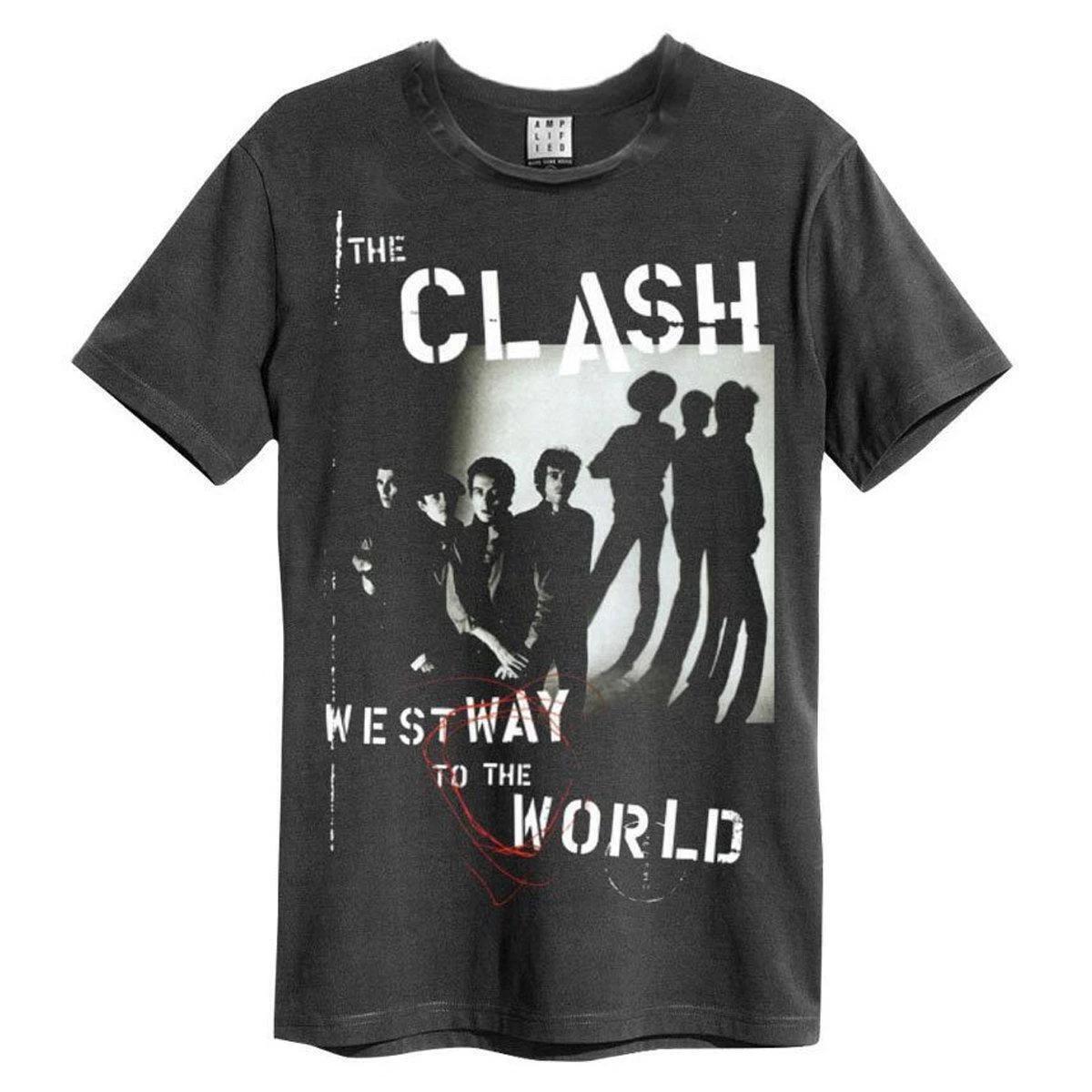Amplified The Clash Westway To The World Мужская темно-серая футболка The Clash S