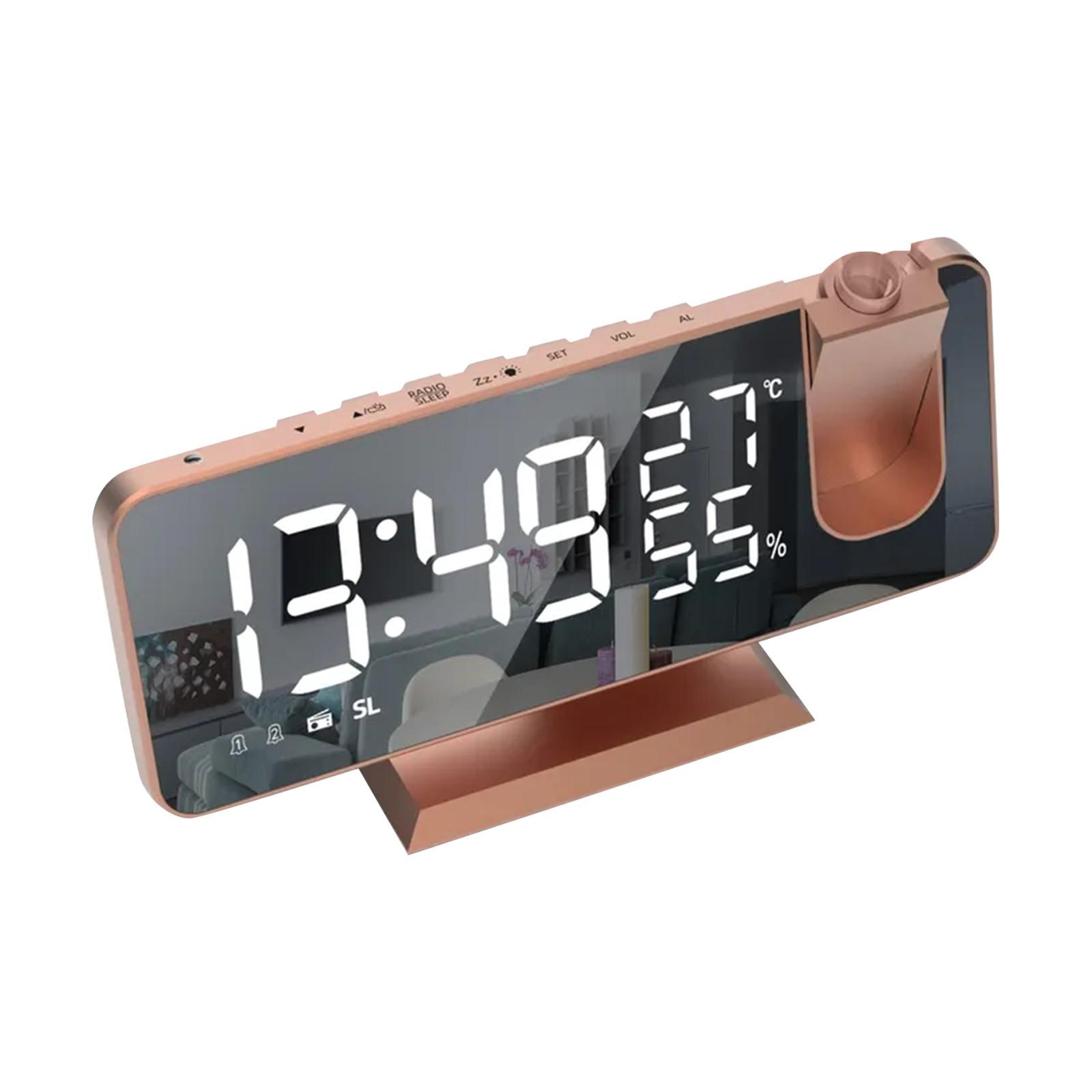 

Новый будильник, проекционные электронные часы, светодиодное зеркало, зеркало, будильник с большим экраном One Size