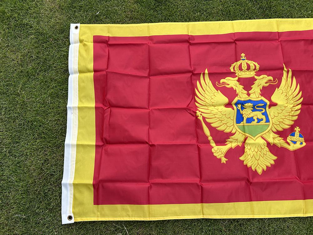 SKY FLAG Bandiera del Montenegro 3x5 piedi 90 X 150 cm Bandiera del Montenegro Poliestere Stampato Stendardo da Appendere per Decorazione Domestica