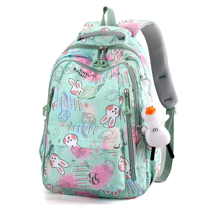 New Primary School Schoolbag, Children's and Girls' Grades 1-6, Sweet and Cute, Lightweight and Casual Junior High School Backpack