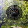Metal Wind Chime with Night Owl Design Christmas Hanging Decor for Garden Yard Outdoor Thanksgiving Holiday Gift No Electricity Needed