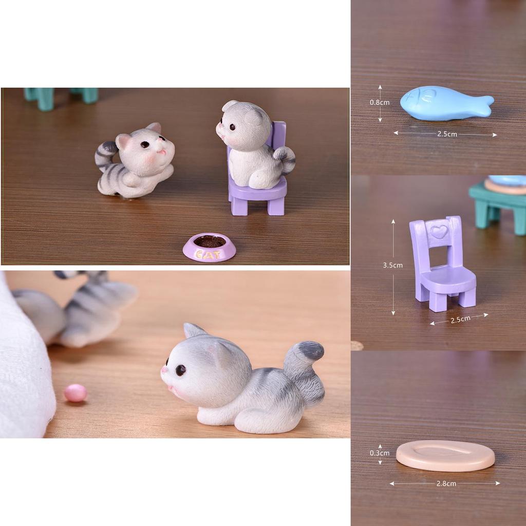 Adorable Mini Cat Figurines Model Pet Doll Featuring Exquisite Craftsmanship For Home Dcor