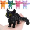 Adorable PLA Cat Figurine Movable Articulated Joints 3D Printed Cat Toys 16cm Stress Relief Fidget Gift