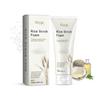 Rice Face Cleanser, Rice Scrub Foam, Natural Exfoliating Face Wash With Rice Water&Vitamin E, Moisturizing Facial Cleanser, Deep Pore Cleansing, Exfol