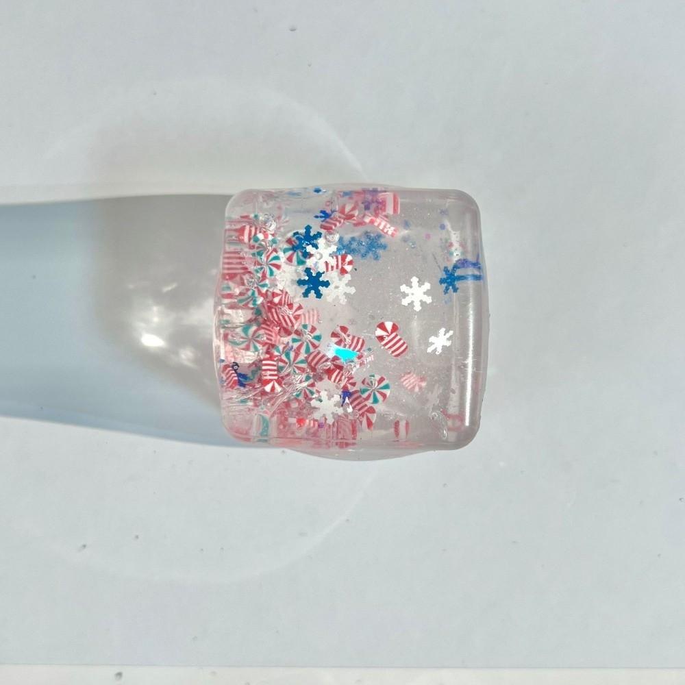 Stress Relief Maltose Ice Cube Squeeze Toy 5cm Transparent Christmas Toy Christmas Gift