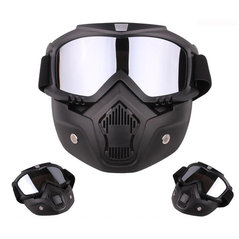 Detachable Anti-fog Mask Goggles Helmet Goggles for Riding Ski Motorcycle