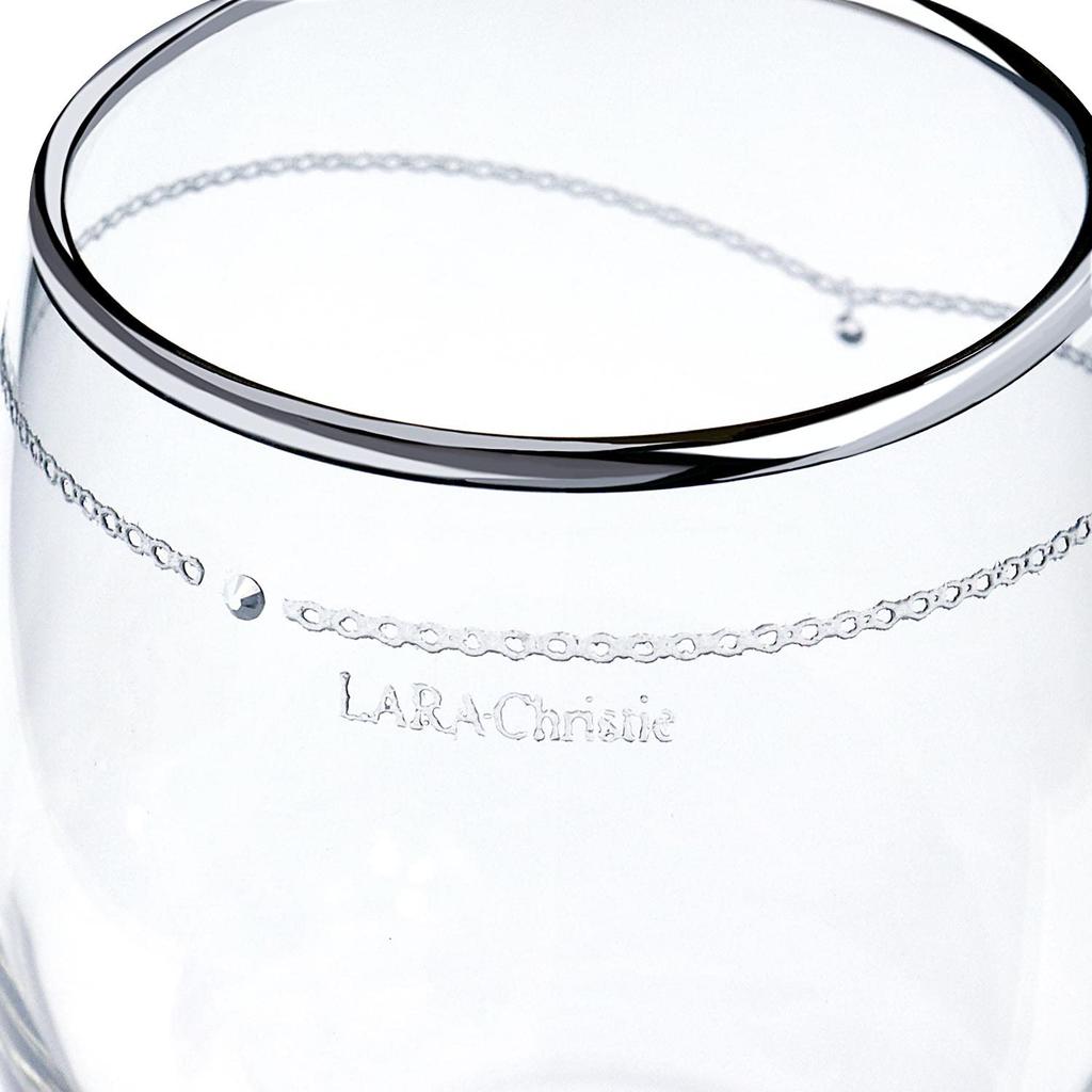 LARA Christie Platinum and Gold Rimmed Tumbler (Pair) (lh-84-0001p)