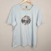 Pretty Green T-Shirt Herren Groß Blau Konzertlogo Lässig Indie Mod Streetwear