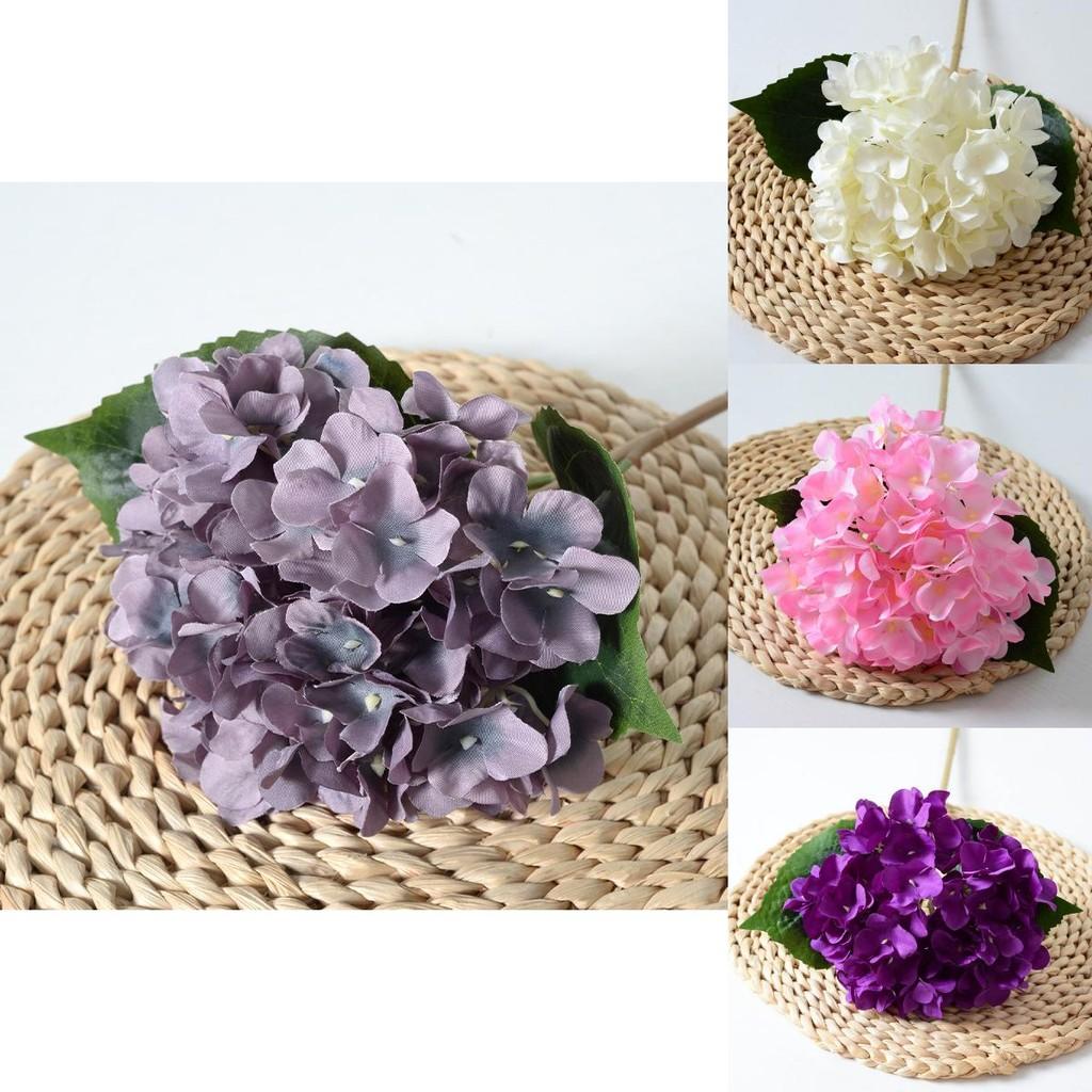 Fake Hydrangea Flower Home Decor Wedding Party Photography Prop Artificial Silk Bloom