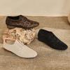 New Women'S Genuine Leather Shoes Pointed Toe Lace-Up Loafers Women Plus Size Leopard Print Formal Oxford Shoes Female