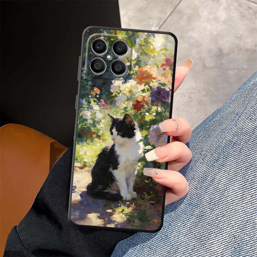 Funda Phone Cover Case for Honor 90 70 X7 X9a 200 400 Lite X8 8X X5b X6 Magic5Lite Cartoon Cute Cat