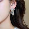 18k Gold Plated Star Tassel Zirconia Ear Clip Earrings: Fashionable and Elegant Design for Women