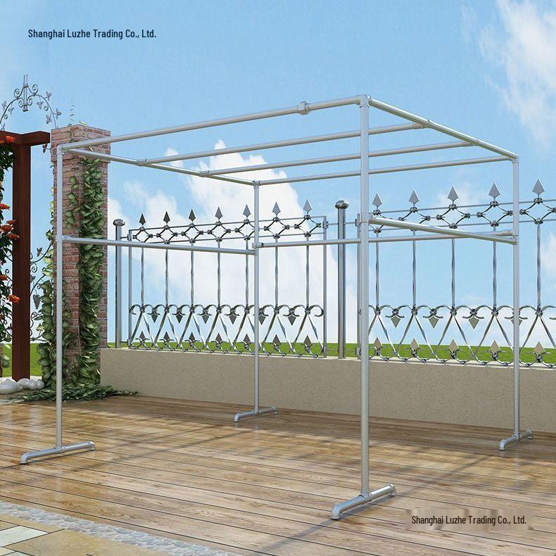 Steel Floor-Standing Windproof Balcony Quilt Drying Rack