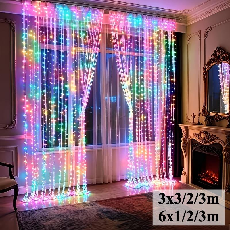LED Copper Wire Curtain String Lights 3x3m Remote USB Powered Dorm Window Decor