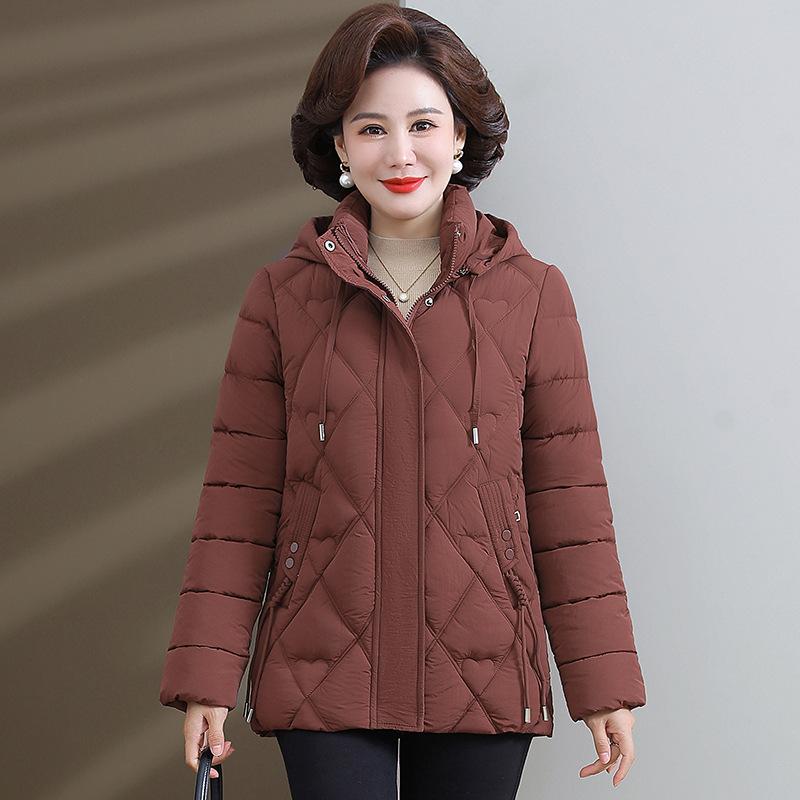2025 Plus-size Winter New Fashion Padded Jacket Warm, Middle-aged Slim-fit Short Down Cotton Jacket Padded Jacket