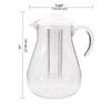 3-Quart Plastic Pitcher with Lid and Removable Ice Core Durable BPA Free Shatterproof Drinkware Indoor Outdoor Entertaining